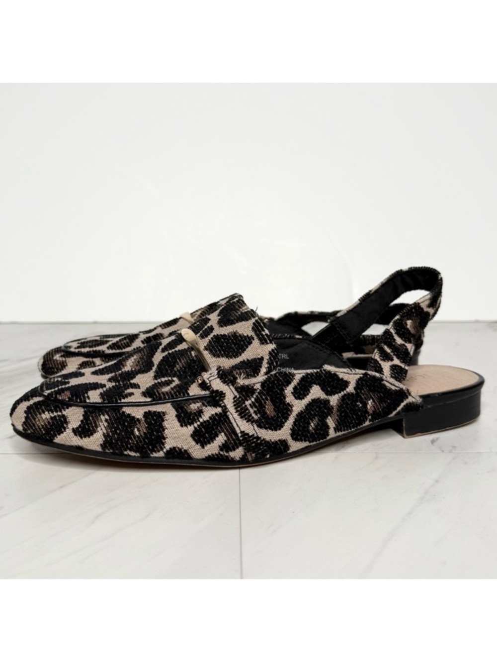 Topshop Slingback Strap Leopard Print Flat 39